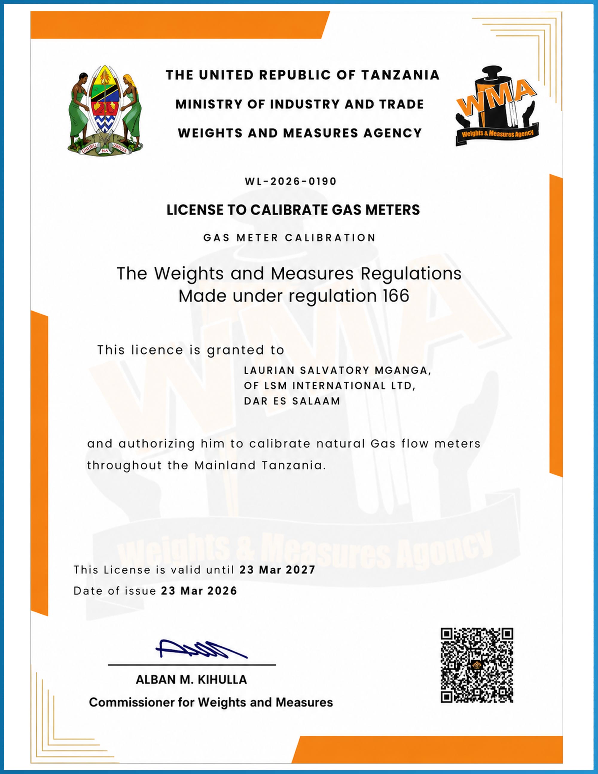 Gas Meter Calibration